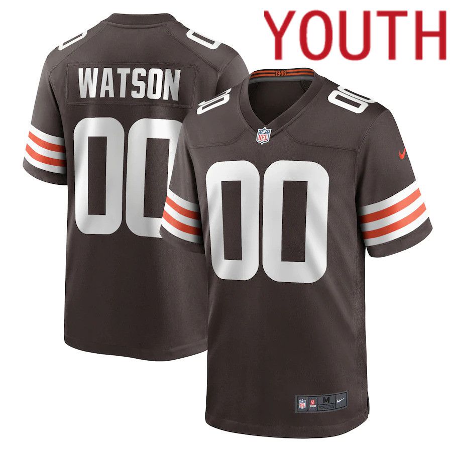Youth Cleveland Browns Deshaun Watson Nike Brown Custom Game NFL Jersey